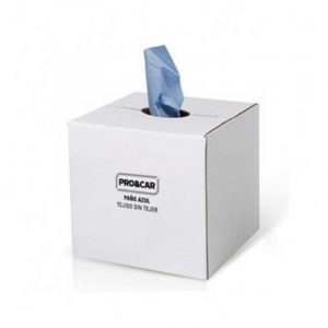 DISPENSDOR DE PAÑOS AZULES DESENGRASANTES (300 Servicios)