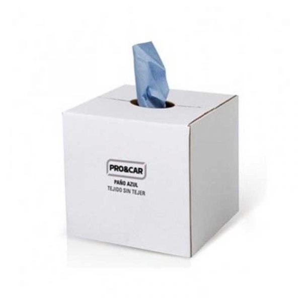 DISPENSDOR DE PAÑOS AZULES DESENGRASANTES (300 Servicios)