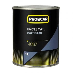 barniz HS 2C mate PRO&CAR 1 litro acabado uniforme resistente