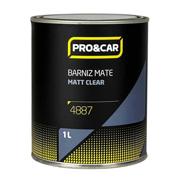 barniz HS 2C mate PRO&CAR 1 litro acabado uniforme resistente