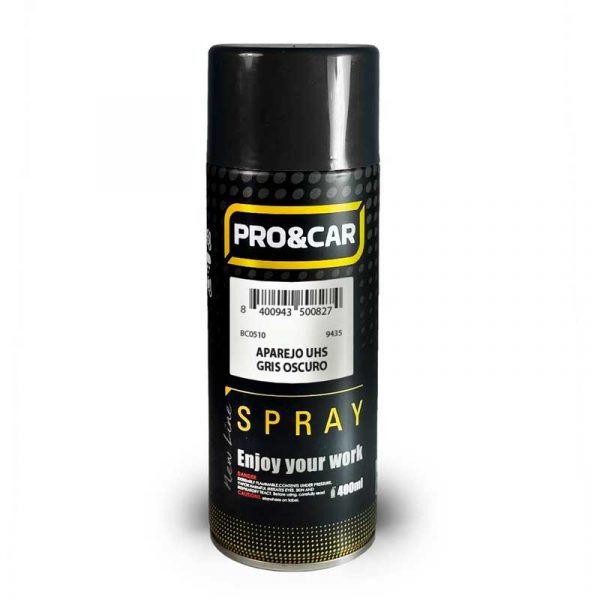 spray aparejo UHS gris oscuro PRO&CAR 400 ml alta cubrición